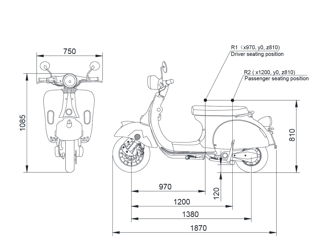 Scooter électrique 2Twenty Roma garanti, sans permis équivalent 50cc