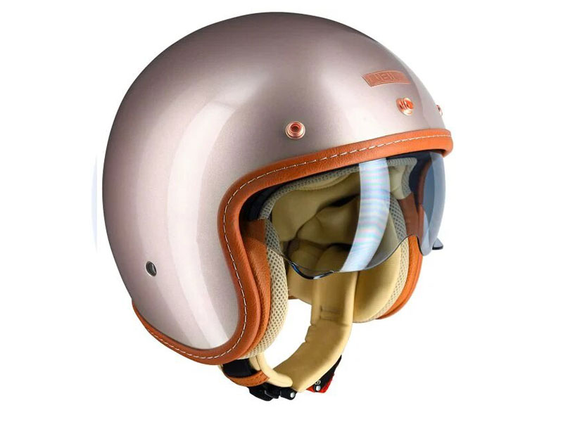 Casco Jet Challenge Retro Rosa Brillante